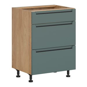 Szafka kuchenna dolna Iris 60 cm z szufladami cichy domyk zieleń boho 382628 Szafka kuchenna dolna Iris 60 cm z szufladami cichy domyk zieleń boho 382628