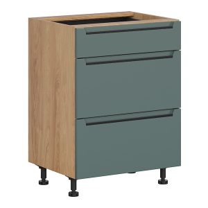 Szafka kuchenna dolna Iris 60 cm z szufladami cichy domyk zieleń boho 384480 Szafka kuchenna dolna Iris 60 cm z szufladami cichy domyk zieleń boho 384480