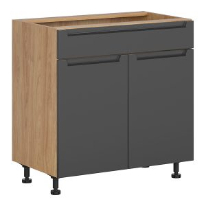 Szafka kuchenna dolna Iris 80 cm dwudrzwiowa grafitowa 454566 Szafka kuchenna dolna Iris 80 cm dwudrzwiowa grafitowa 454566