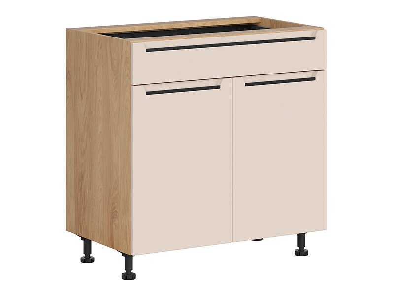Szafka kuchenna dolna Iris 80 cm dwudrzwiowa z szufladą cichy domyk alahamra mat 454444