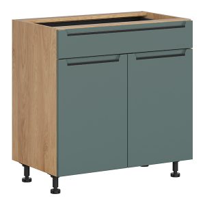Szafka kuchenna dolna Iris 80 cm dwudrzwiowa z szufladą cichy domyk zieleń boho 382117 Szafka kuchenna dolna Iris 80 cm dwudrzwiowa z szufladą cichy domyk zieleń boho 382117