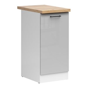 Szafka kuchenna dolna Junona Line 40 cm lewa jasny szary połysk z blatem 174480 Szafka kuchenna dolna Junona Line 40 cm lewa jasny szary połysk z blatem 174480