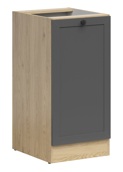 Szafka kuchenna dolna Junona Line 40 cm lewa z drzwiami dąb bernstein/grafit 308084