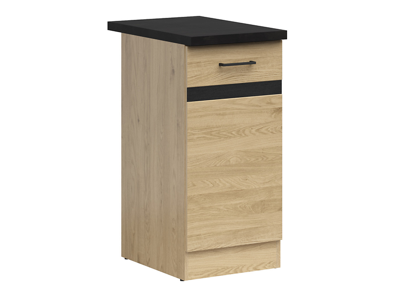 Szafka kuchenna dolna Junona Line 40 cm prawa dąb bernstein z blatem 281151
