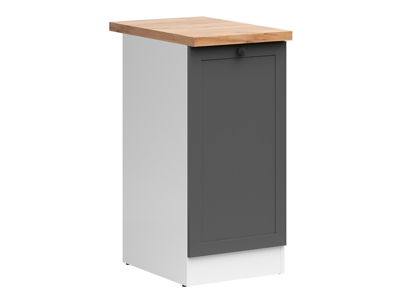 Szafka kuchenna dolna Junona Line 40 cm prawa grafitowa z blatem 171218