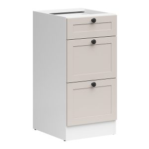 Szafka kuchenna dolna Junona Line 40 cm z 3 szufladami biały/uni kaszmir 866358 Szafka kuchenna dolna Junona Line 40 cm z 3 szufladami biały/uni kaszmir 866358
