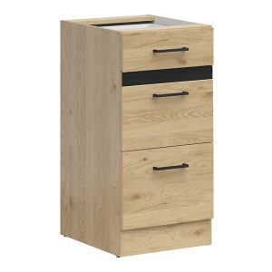 Szafka kuchenna dolna Junona Line 40 cm z 3 szufladami dąb bernstein 268754 Szafka kuchenna dolna Junona Line 40 cm z 3 szufladami dąb bernstein 268754