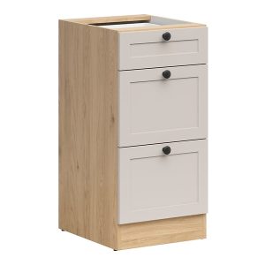 Szafka kuchenna dolna Junona Line 40 cm z 3 szufladami dąb bernstein/uni kaszmir 866359 Szafka kuchenna dolna Junona Line 40 cm z 3 szufladami dąb bernstein/uni kaszmir 866359