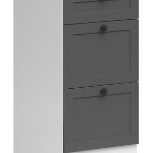 Szafka kuchenna dolna Junona Line 40 cm z szufladami grafit 75359 Szafka kuchenna dolna Junona Line 40 cm z szufladami grafit 75359