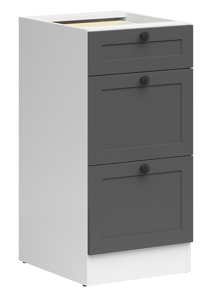 Szafka kuchenna dolna Junona Line 40 cm z szufladami grafit 75359