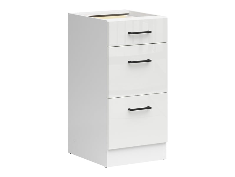 Szafka kuchenna dolna Junona Line 40 cm z szufladami kredowy połysk 57807