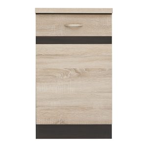 Szafka kuchenna dolna Junona Line 50 cm lewa dąb sonoma z blatem 158339 Szafka kuchenna dolna Junona Line 50 cm lewa dąb sonoma z blatem 158339