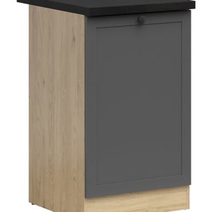 Szafka kuchenna dolna Junona Line 50 cm lewa grafitowa z blatem 310292 Szafka kuchenna dolna Junona Line 50 cm lewa grafitowa z blatem 310292