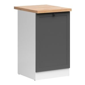Szafka kuchenna dolna Junona Line 50 cm lewa grafitowa z blatem 171219 Szafka kuchenna dolna Junona Line 50 cm lewa grafitowa z blatem 171219
