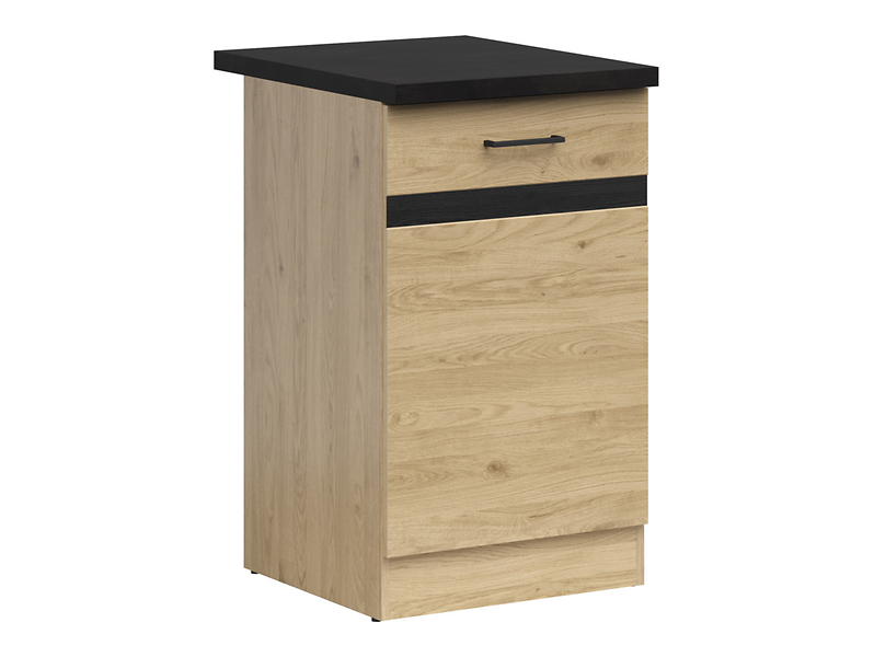 Szafka kuchenna dolna Junona Line 50 cm lewadąb bernstein z blatem 281152