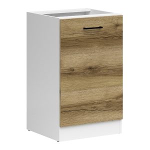 Szafka kuchenna dolna Junona Line 50 cm prawa bez blatu dąb delano jasny 145716 Szafka kuchenna dolna Junona Line 50 cm prawa bez blatu dąb delano jasny 145716