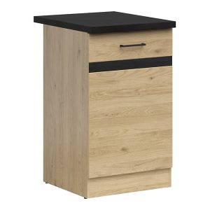 Szafka kuchenna dolna Junona Line 50 cm prawa dąb bernstein z blatem 281153 Szafka kuchenna dolna Junona Line 50 cm prawa dąb bernstein z blatem 281153