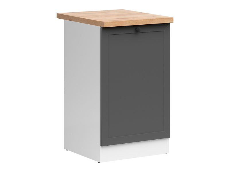 Szafka kuchenna dolna Junona Line 50 cm prawa grafitowa z blatem 171220