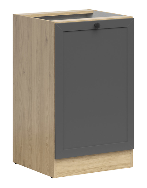 Szafka kuchenna dolna Junona Line 50 cm prawa z drzwiami dąb bernstein/grafit 308087