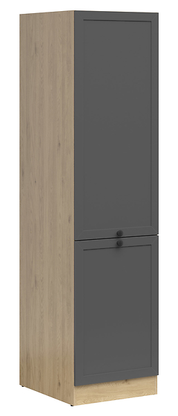 Szafka kuchenna dolna Junona Line 50 cm wysoka lewa dąb bernstein/grafit 308968