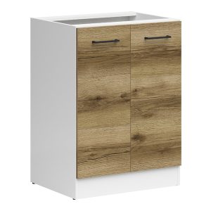 Szafka kuchenna dolna Junona Line 60 cm dwudrzwiowa bez blatu dąb delano jasny 139939 Szafka kuchenna dolna Junona Line 60 cm dwudrzwiowa bez blatu dąb delano jasny 139939