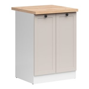 Szafka kuchenna dolna Junona Line 60 cm dwudrzwiowa z batem biały/uni kaszmir 866352 Szafka kuchenna dolna Junona Line 60 cm dwudrzwiowa z batem biały/uni kaszmir 866352