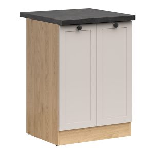 Szafka kuchenna dolna Junona Line 60 cm dwudrzwiowa z batem dąb bernstein/uni kaszmir 866353 Szafka kuchenna dolna Junona Line 60 cm dwudrzwiowa z batem dąb bernstein/uni kaszmir 866353
