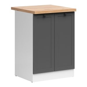 Szafka kuchenna dolna Junona Line 60 cm prawa grafitowa z blatem 171221 Szafka kuchenna dolna Junona Line 60 cm prawa grafitowa z blatem 171221