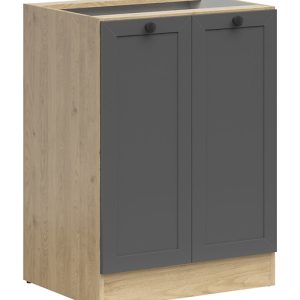 Szafka kuchenna dolna Junona Line 60 cm z 2 drzwiami dąb bernstein/grafit 308970 Szafka kuchenna dolna Junona Line 60 cm z 2 drzwiami dąb bernstein/grafit 308970