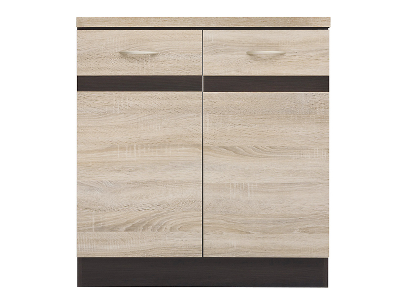 Szafka kuchenna dolna Junona Line 80 cm dwudrzwiowa dąb sonoma z blatem 158342