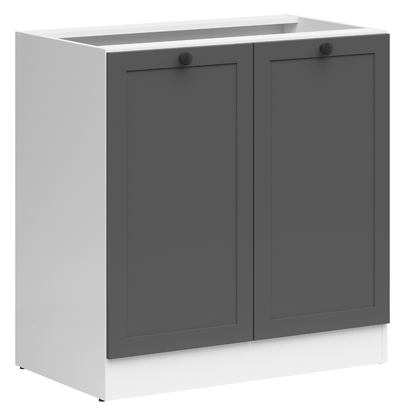 Szafka kuchenna dolna Junona Line 80 cm dwudrzwiowa grafit 75358