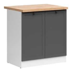 Szafka kuchenna dolna Junona Line 80 cm grafitowa z blatem 171222 Szafka kuchenna dolna Junona Line 80 cm grafitowa z blatem 171222