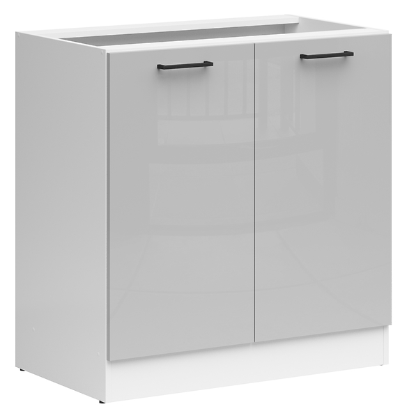 Szafka kuchenna dolna Junona Line 80 cm jasny szary połysk 75305