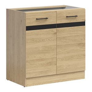 Szafka kuchenna dolna Junona Line 80 cm z 2 drzwiami dąb bernstein 268753 Szafka kuchenna dolna Junona Line 80 cm z 2 drzwiami dąb bernstein 268753