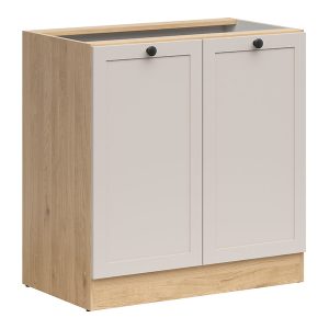 Szafka kuchenna dolna Junona Line 80 cm z 2 drzwiami dąb bernstein/uni kaszmir 866355 Szafka kuchenna dolna Junona Line 80 cm z 2 drzwiami dąb bernstein/uni kaszmir 866355