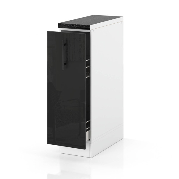 Szafka kuchenna dolna mała cargo 15cm spremium czarny połysk 377982