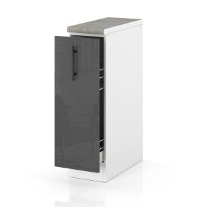 Szafka kuchenna dolna mała cargo 15cm spremium szary połysk 377984 Szafka kuchenna dolna mała cargo 15cm spremium szary połysk 377984