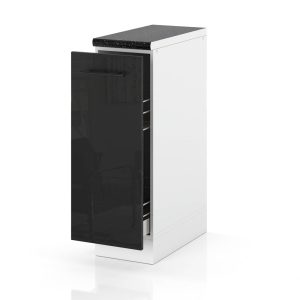Szafka kuchenna dolna mała cargo 20cm spremium czarny połysk 377710 Szafka kuchenna dolna mała cargo 20cm spremium czarny połysk 377710