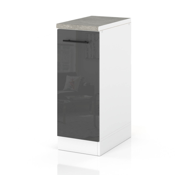Szafka kuchenna dolna modułowa 30cm spremium szary połysk 377767