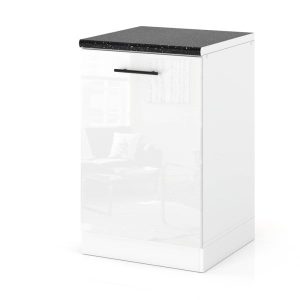 Szafka kuchenna dolna na nóżkach 50cm spremium biały połysk 377733 Szafka kuchenna dolna na nóżkach 50cm spremium biały połysk 377733