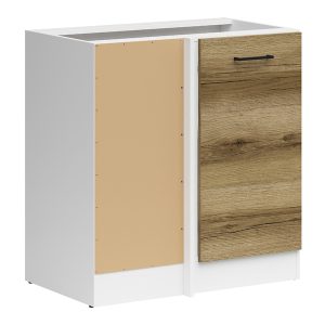 Szafka kuchenna dolna narożna Junona Line lewa bez blatu dąb delano jasny zabudowuje naroże 100×60 cm 146331