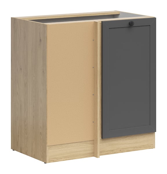 Szafka kuchenna dolna narożna Junona Line lewa dąb bernstein/grafit zabudowuje naroże 100x60 cm 308974