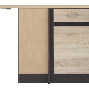 Szafka kuchenna dolna narożna Junona Line lewa dąb sonoma z blatem zabudowuje naroże 100×60 cm 158344
