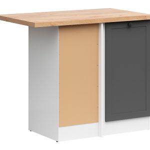 Szafka kuchenna dolna narożna Junona Line lewa grafitowa z blatem zabudowuje naroże 100×60 cm 171224