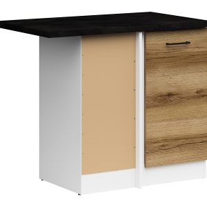 Szafka kuchenna dolna narożna Junona Line lewa z blatem dąb delano jasny z blatem zabudowuje naroże 100×60 cm 158040 Szafka kuchenna dolna narożna Junona Line lewa z blatem dąb delano jasny z blatem zabudowuje naroże 100×60 cm 158040