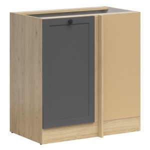 Szafka kuchenna dolna narożna Junona Line prawa dąb bernstein/grafit zabudowuje naroże 100×60 cm 308975 Szafka kuchenna dolna narożna Junona Line prawa dąb bernstein/grafit zabudowuje naroże 100×60 cm 308975