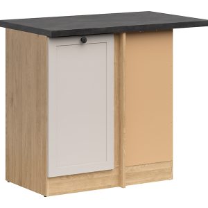 Szafka kuchenna dolna narożna Junona Line prawa dąb bernstein/uni kaszmir z blatem zabudowuje naroże 100×60 cm 866371 Szafka kuchenna dolna narożna Junona Line prawa dąb bernstein/uni kaszmir z blatem zabudowuje naroże 100×60 cm 866371
