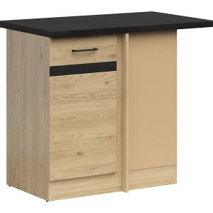 Szafka kuchenna dolna narożna Junona Line prawa dąb bernstein z blatem zabudowuje naroże 100×60 cm 281158 Szafka kuchenna dolna narożna Junona Line prawa dąb bernstein z blatem zabudowuje naroże 100×60 cm 281158