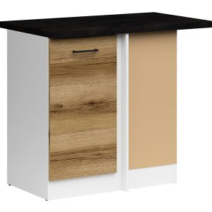 Szafka kuchenna dolna narożna Junona Line prawa dąb delano jasny z blatem zabudowuje naroże 100×60 cm 158041 Szafka kuchenna dolna narożna Junona Line prawa dąb delano jasny z blatem zabudowuje naroże 100×60 cm 158041