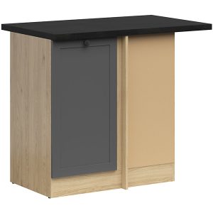 Szafka kuchenna dolna narożna Junona Line prawa grafitowa z blatem zabudowuje naroże 100×60 cm 310325 Szafka kuchenna dolna narożna Junona Line prawa grafitowa z blatem zabudowuje naroże 100×60 cm 310325